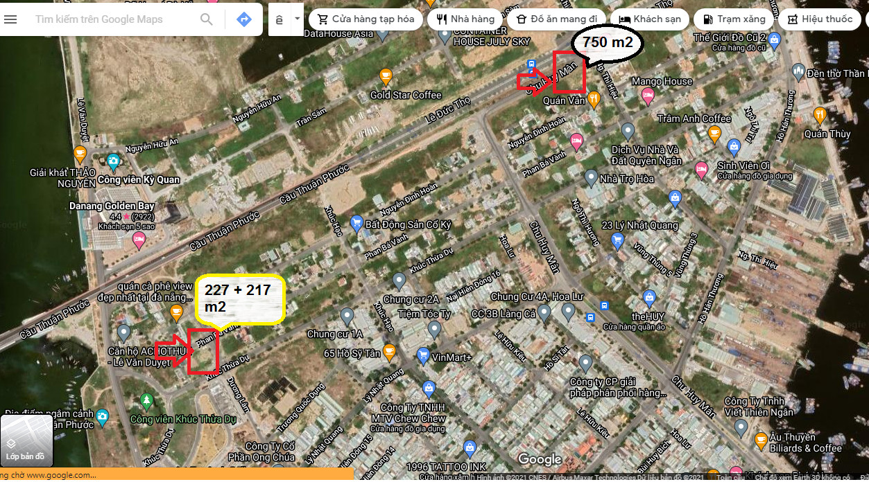 Bán lô đất 750 m2 đường Chu Huy Mân thích hợp xây khách sạn