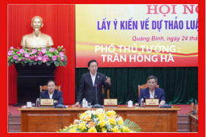 Phó thủ tướng Trần Hồng Hà tổ chức họp dự thảo luật đất đai tại Quảng Bình